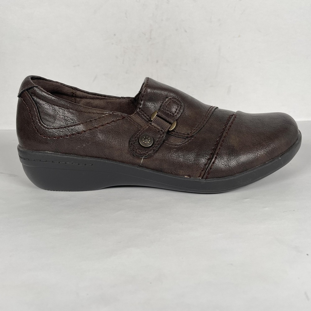 Earth Spirit Shoes Womens Size 6 Brown Slip On Comfort Cushion Walking Loafers